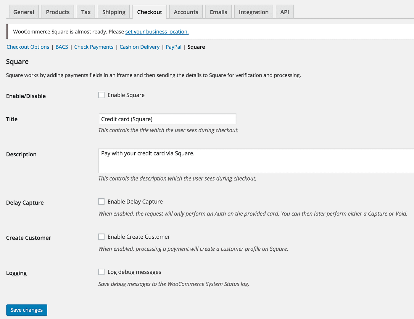 WooCommerce Square Payment Gateway