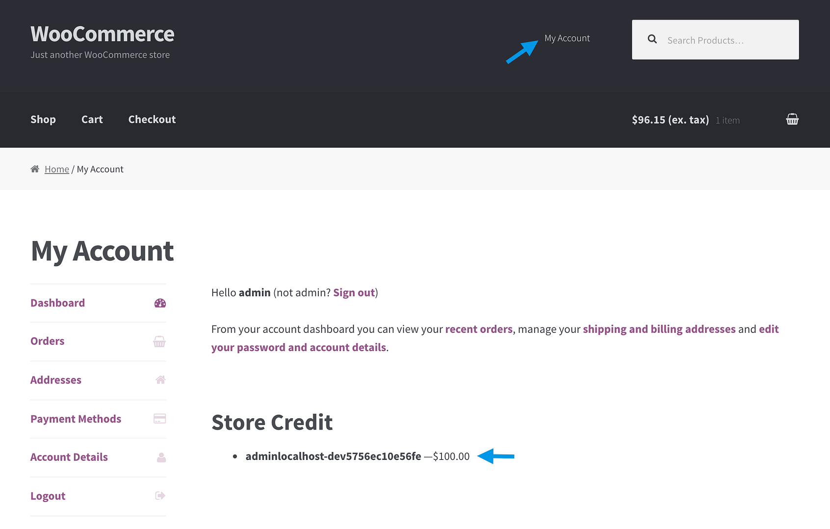 WooCommerce Store Credit