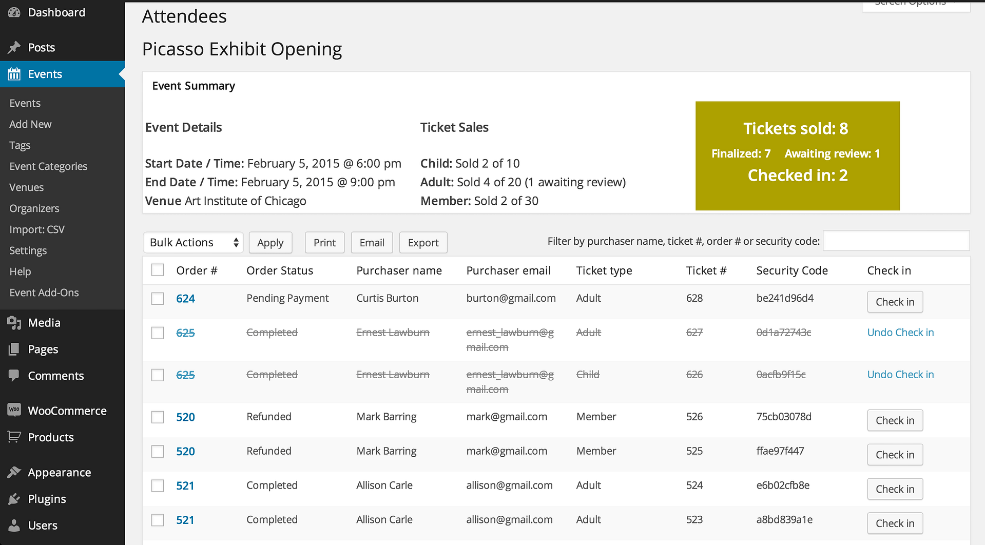 The Events Calendar Event Tickets Plus