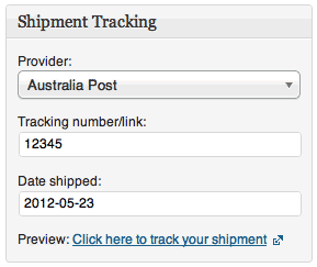 WooCommerce Shipment Tracking