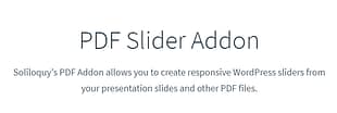 Soliloquy PDF Slider Addon
