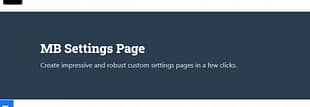 Meta Box Settings Page