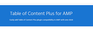 AMP Table of Content