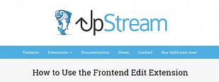UpStream Frontend Edit Extension