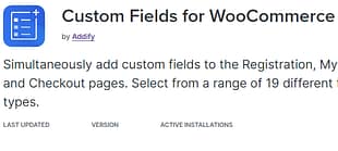 Custom Fields for WooCommerce