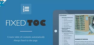 Fixed TOC - table of contents for WordPress plugin