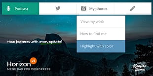Horizon: Menubar for WordPress