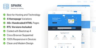 Spark - Responsive Hosting, Domain and Technology Template