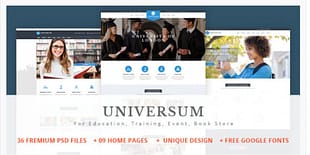 UNIVERSUM - Education, Event and Course PSD Template