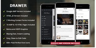 Drawer Mobile & Google AMP Template