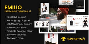 Emilio Responsive PrestaShop 1.6 & 1.7, Electronic ,Fashion, Shopping - Multi Store (6 Homes)