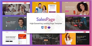 SalesPage - Landing Page Template for Creative Agencies, Apps, Portfolio Websites & Small Businesses