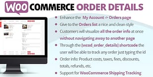 WooCommerce Order Details