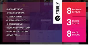 Sturlly Responsive One Page