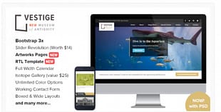 Vestige Museum - Responsive HTML