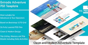 Entrada - Adventure and Tour PSD Template
