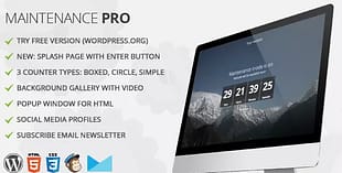 Maintenance PRO - WordPress plugin