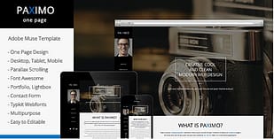 Paximo -Parallax Portfolio Muse Template