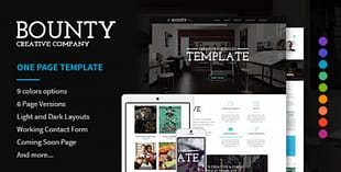 Bounty - Modern Responsive HTML Template