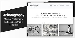 JPhotography - Minimal Photography Portfolio