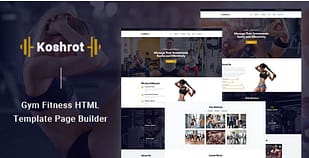 Koshrot - Gym Fitness HTML Template with Page Builder