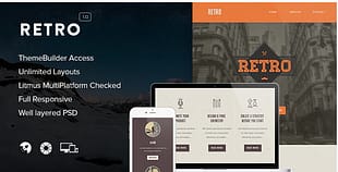 Retro - Responsive Email + Themebuilder