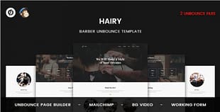 Hairy - Barber Unbounce Template