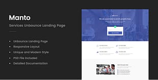 Manto - Services Unbounce Landing