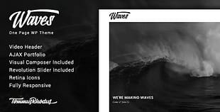Waves Fullscreen Video OnePage