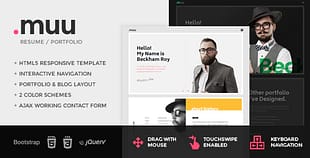 MUU - Unique and Creative Resume / Portfolio Template