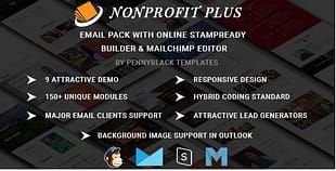 Nonprofit Plus - Email Pack With Online StampReady & Mailchimp Editors