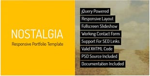 Nostalgia - Responsive Minimal Portfolio Template