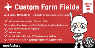 Custom Form Fields add-on for