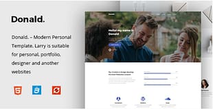 Donald - Personal Onepage HTML