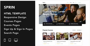 Sprin - Courses and Events HTML