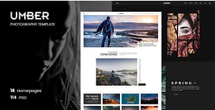 Umber - Photography PSD Template
