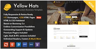 Yellow Hats - Construction, Building & Renovation HTML Template