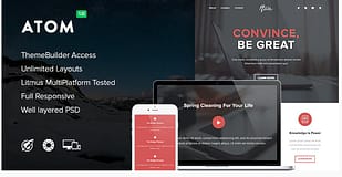 Atom - Responsive Email + Themebuilder