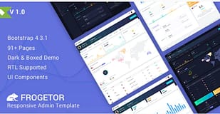 Frogetor - Responsive Admin Dashboard