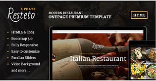 Resteto - One-page Restaurant