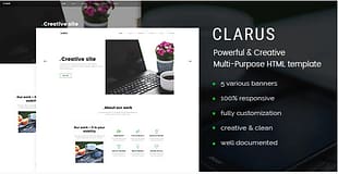 Clarus - Mobirise Responsive Business HTML Site Builder