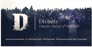 Divinity - Church, Non Profit and Charity Events Bootstrap 4 HTML Template