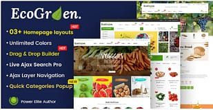 EcoGreen - Multipurpose Organic, Fruit, Vegetables Shopify Responsive Theme
