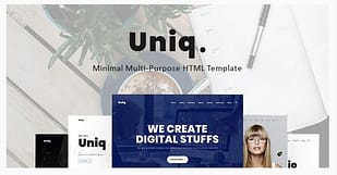 Uniq - Minimal Multipurpose Creative HTML Template