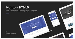 Manto - Lead Generation Landing