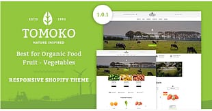 Tomoko - Organic Food/Fruit/Vegetables Responsive Shopify Theme