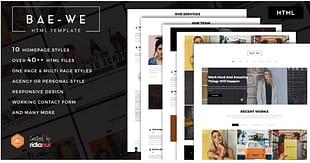 Baewe - Responsive One & Multi Page Portfolio HTML Template