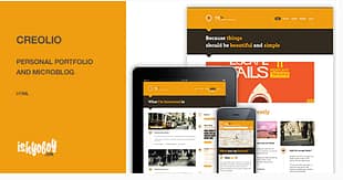 Creolio - Personal portfolio and microblog HTML