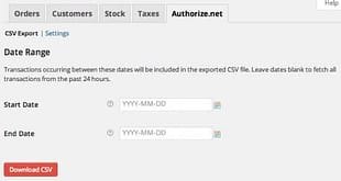 Authorize.Net Reporting for Woocommerce