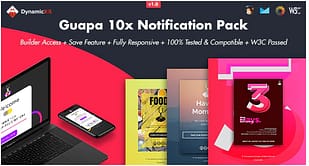 Guapa - Pack of 10 Notification Emails + Online Builder